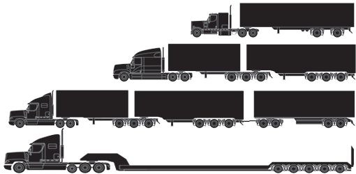 Différents types de remorques de camions icones remorques camions